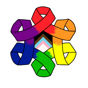 OAA logo in pride colors