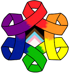 OAA logo in pride colors